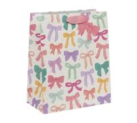 Glick Luxury Large Gift Bag, Bow Babes, Recyclable Bag for Birthdays & Celebrations, For Her, 315 x 260 x 135 mm, Multi-coloured