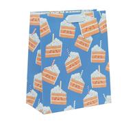 Glick Luxury Large Gift Bag, Cakey Blue, Unisex Recyclable Bag for Birthdays & Celebrations, 315 x 260 x 135 mm, Blue