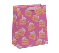 Glick Luxury Large Gift Bag, Cakey Pink, Recyclable Bag for Birthdays & Celebrations for Her, 315 x 260 x 135 mm, Pink