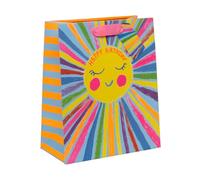 Glick Luxury Large Gift Bag, Happy Birthday Sunshine, Recyclable Bag for Birthdays & Celebrations, Unisex, 315 x 260 x 135 mm, Multi-Coloured