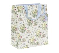 Glick Luxury Large Gift Bag, Happy Hedgehog Floral, for Her, Recyclable Bag for Birthdays & Celebrations, 315 x 260 x 135 mm, Multi-Coloured