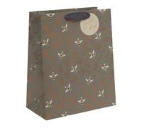 Glick Luxury Large Gift Bag, Queen Bee, Recyclable Bag for Birthdays & Celebrations for Her, 315 x 260 x 135 mm, White & Gold