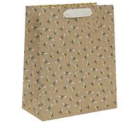 Glick Luxury Large Kraft Bees Design for Birthdays and Other Occasions, 260x315x135mm, Kraft
