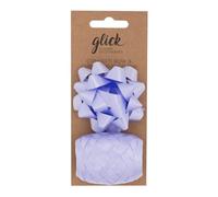 Glick Luxury Lilac Bow & Curling Ribbon for Gift Wrapping, Arts & Crafts, Bow 7cm x 7cm, Ribbon 10 metres