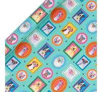 Glick Luxury Roll Wrap, Billy Dog Snaps, Wrapping Paper 4 metres x 70 cms, Suitable for Birthdays & Other Celebrations, Blue