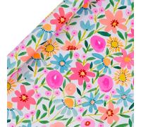 Glick Luxury Roll Wrap, Blazing Blooms, Wrapping Paper 4 metres x 70 cms, Suitable for Birthdays & Other Celebrations