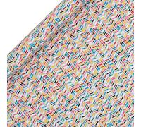 Glick Luxury Roll Wrap, Dashes Happy Birthday Wrapping Paper, Perfect for Gift Wrapping, Arts & Crafts and More, 4 metres x 700 mm, Paper Salad Dashes, Grey