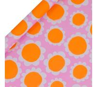 Glick Luxury Roll Wrap, Dazzling Daisies, Wrapping Paper 4 metres x 70 cms, Suitable for Birthdays & Other Celebrations