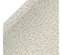 Glick Luxury Roll Wrap, Hearts Wrapping Paper, 4 metres x 70 cm, Suitable for Birthdays, Engagement, Weddings, Cream