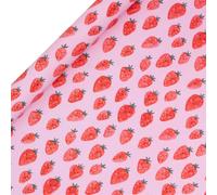 Glick Luxury Roll Wrap, Red and Pink Sweet Strawberries Happy Birthday Wrapping Paper, Red & Pink, 4 metres x 70 cms