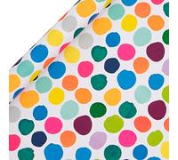 Glick Luxury Roll Wrap, Spots Happy Birthday Wrapping Paper, Wrapping Paper 4 metres x 70 cm, for Birthdays