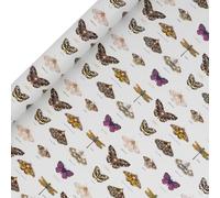 Glick Luxury Roll Wrap, The Butterfly Collective, Wrapping Paper 4 metres x 70 cms, Suitable for Birthdays & Other Celebrations