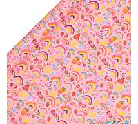 Glick Luxury Roll Wrap, Tutti Frutti Happy Birthday Wrapping Paper, Perfect for Gift Wrapping, Arts & Crafts and More, 2 Metres x 700 mm, PS Juniors Tutti Frutti, Multi-Colour
