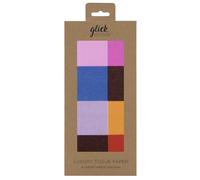 Glick Luxury Tissue Paper, Multicolour Check Pattern, 50x75cm, 4 Large Sheets, Gift Wrapping
