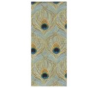 Glick Luxury Tissue Paper, Peacock Quill Feathers Design by Stephanie Dyment, 50 x 75 cm, 4 Large Sheets, Gift Wrapping