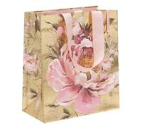 Glick Medium Gift Bag - Gilded Peony Floral Design - 200 x 225 x 100mm, M