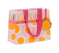 Glick Medium Landscape Gift Bag, Dazzling Daisies, Luxury Recyclable Bag for Birthdays & Celebrations for her, 175 x 225 x 100 mm,