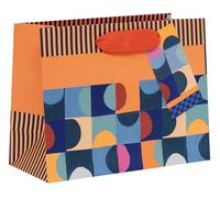 Glick Medium Landscape Gift Bag - Mod Blocks Design - 225 x 175 x 100mm, M