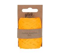Glick Neon Orange Paper Raffia Ribbon, Perfect for Gift Wrapping and Arts and Crafts, 15 Metres Ribbon, Recyclable