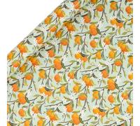 Glick - Orange Orchard Wrapping Paper Roll, for Birthdays and Other Celebrations, Gift Wrapping, Arts & Crafts, 4 metres x 70 cm, Orange & Green
