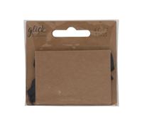 Glick Pack of 4 Plain Kraft Gift Tags to Accessorise Your Gifts Beautifully, Gift Tags, 7 x 5 cms