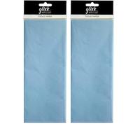 Glick Pale Blue Tissue: 4 Large Sheets (750x500mm) Light Pastel Paper for Gift Wraps, Art, and Craft Projects. Beautiful Blue for Any Creative Idea! (Pack of 2)