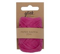 Glick Paper Raffia Ribbon, Suitable for Gift Wrapping and Arts & Crafts, 20 Metres, Hot Pink
