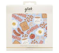 Glick Party Napkins - Fry Up Friends - 33 x 33cm - Pack of 20