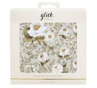 Glick Party Napkins - Grey Floral - 33 x 33cm - Pack of 20