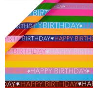 Glick Roll Wrap, Birthday Slide, Wrapping Paper 4 metres x 70 cms, Suitable for Birthdays & Other Celebrations
