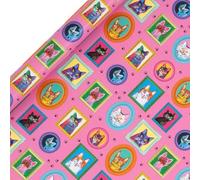 Glick Roll Wrap, Mr Pickle Puss, Wrapping Paper 4 metres x 70 cms, Suitable for Birthdays & Other Celebrations, Pink