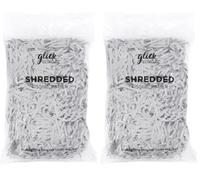 Glick Shredded Metallic Silver Tissue Paper, 30 Grams Silver Shredded Tissue, Perfect for use in Gift Wrapping (Pack of 2)