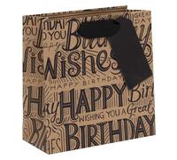 Glick Small Gift Bag - Krafty Birthday Design - 140 x 140 x 60mm