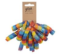 Glick Swirl Bow Rainbow Multi-Coloured, for Gift Wrapping, Arts and Crafts, CS01