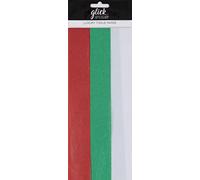 Glick Tissue Paper Pack, Red Green White, for, Gift Wrapping, Xmas Tissue TPMX02, Multi