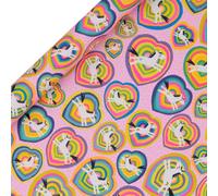 Glick - Unicorn Rainbows Wrapping Paper Roll, for Birthdays and Other Celebrations, Gift Wrapping, Arts & Crafts, 2 metres x 70 cm, Pink