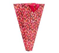 Glick Valentine Day Gift Bag, Flower L'Amour, Cone Shaped Gift Bag for Flowers, 20 x 36 x 4 cm (Triangle), Love Hearts, Multi