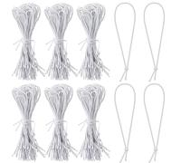 GliCraft 1000 Pcs 9 Inch Long Elastic Loop for Attaching Tags, Easy and Fast to Attach, Bundle of White Elastic String for Hang Tag, Clothes Tabs, Price Tabs, Luggage Label