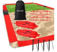 GliCraft 2 Inch Sand Court Line 16 x 8 Meter Volleyball Boundary Short Court Sand Setup Line for Beach Volleyball