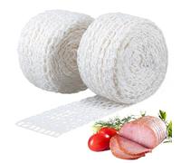 GliCraft 2 Rolls 5m Meat Netting Roll, Size 22 Ham Sock Elastic Netting, Elastic Smoked Meats Poultry Ham Net Twine Net for Butcher Meats Cooking Smoking, or Drying, Meat Sausage Making