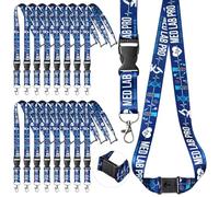 GliCraft 24 Pack Lab Week Lanyards Bulk - Medical Laboratory Professional Gifts - Science Neck Straps with ID Badge Holder & Breakaway Clasp - Lab Tech Appreciation Week Party Supplies (Navy Blue)