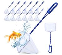 GliCraft Aquarium Fish Net Soft Fine Nylon Mesh | Spiral Plastic Handle & Iron Frame, Durable Fish Catch Net for Tank Cleaning, Fry, Pond and Stream