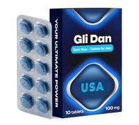 GliDan - 10 Dark Blue Stamina & Energy Tablets for Men | USA Herbal Formula with Korean Ginseng | Supports Performance & Confidence | Made in The UK