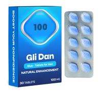 GliDan - 30 Blue Tablets for Men | 100MG Natural Energy Support | Korean Ginseng Blend for Stamina & Vitality | Herbal Power for P