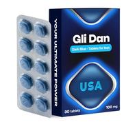GliDan - 30 Dark Blue Stamina & Energy Pills for Men | Fast-Acting USA Herbal Formula with Korean Ginseng | Supports Physical Performance & Confidence | Made in The UK