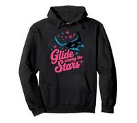 Glide Among the Stars Manta Ray Design Pullover Hoodie