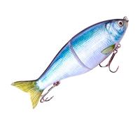 Glide Bait, Jointed Glide Baits for Bass, Realistic Multi-Segment Fishing Lures for Trout Shad Bass Musky, Sky-blue