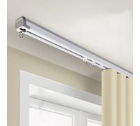 Glide Curtain Track 1-6.0m Aluminium Ceiling Track Ceiling Or Wall Mount For RV Room Divider Quiet Curtain Rail(14.8FT/450CM)