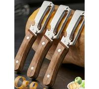 Glide Edge Stainless Steel Peeler, Starstartree Kitchen Multi-Function Stainless Steel Thickened Fruit Peeler Knife, Razor-Sharp Ergonomic Grip Slicer for Apple Pumpkin Carrot Papaya Zucchini (3pcs)