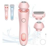 Glide Pro 3.0 Razor for Women, 2025 New 2 in 1 Wet & Dry Waterproof Electric Razors for Women, Womens Razor with Removable Head, Cordless Shaver Razors for Leg Arm Underarm Bikini Area (Pink)